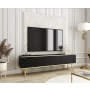 Szafka RTV Czarno - Złota 175 cm Noga Czarna - Złota MDF